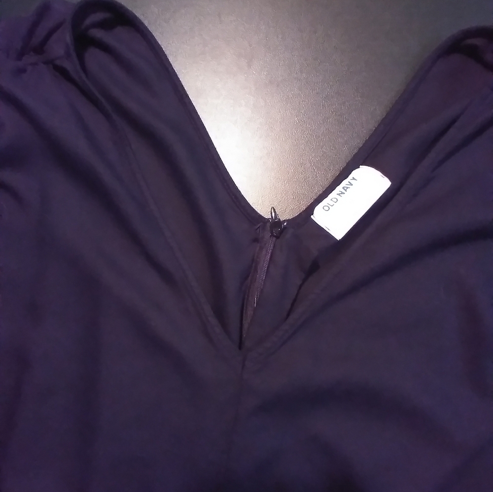Black Wide Leg Flowy Jumpsuit V Neck 2X Casual Y2k Minimalist Formal Workwear - Picture 4 of 14